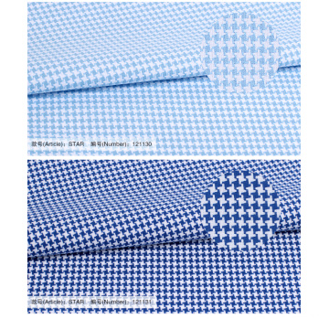 Alta costura houndstooth 100% algodão camisa de tecido textil para homens